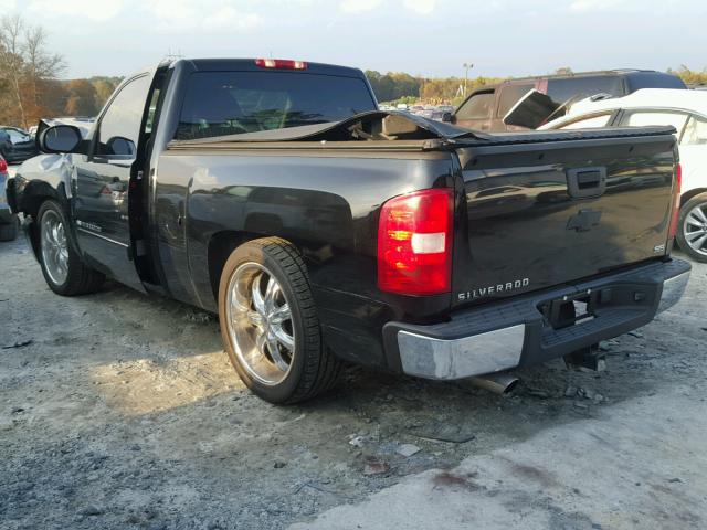 1GCEC14J37Z548120 - 2007 CHEVROLET SILVERADO BLACK photo 3