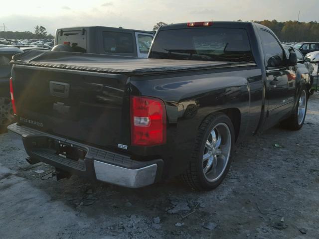 1GCEC14J37Z548120 - 2007 CHEVROLET SILVERADO BLACK photo 4