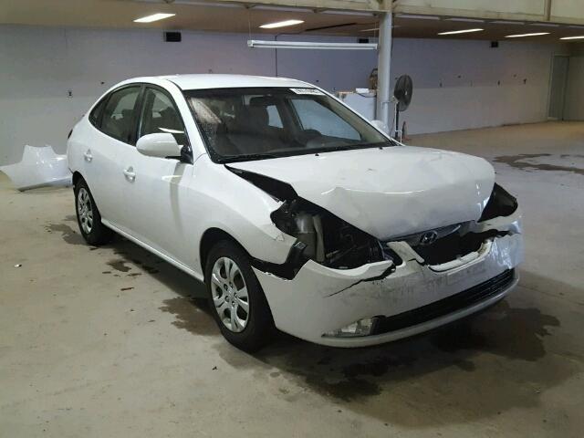 KMHDU4ADXAU044477 - 2010 HYUNDAI ELANTRA BL WHITE photo 1