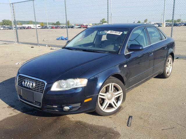 WAUAF78E37A150648 - 2007 AUDI A4 2 BLUE photo 2