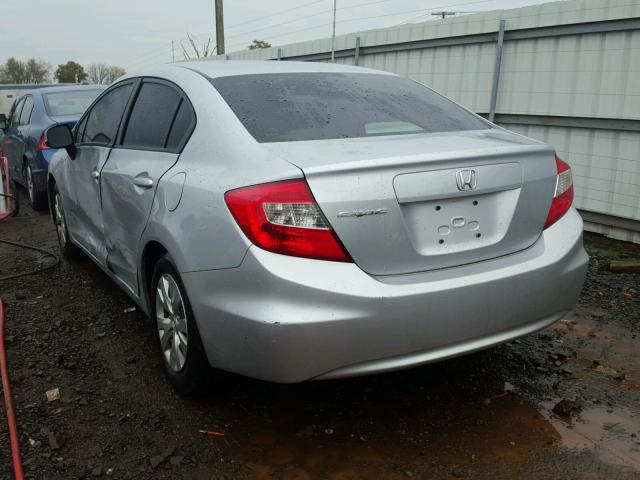 19XFB2F56CE363952 - 2012 HONDA CIVIC SILVER photo 3