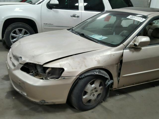 1HGCG165X1A023235 - 2001 HONDA ACCORD EX GOLD photo 9