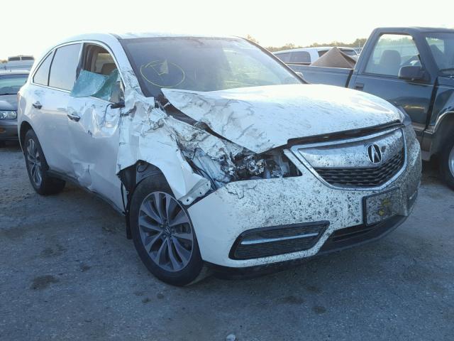 5FRYD3H45EB003922 - 2014 ACURA MDX TECHNO WHITE photo 1