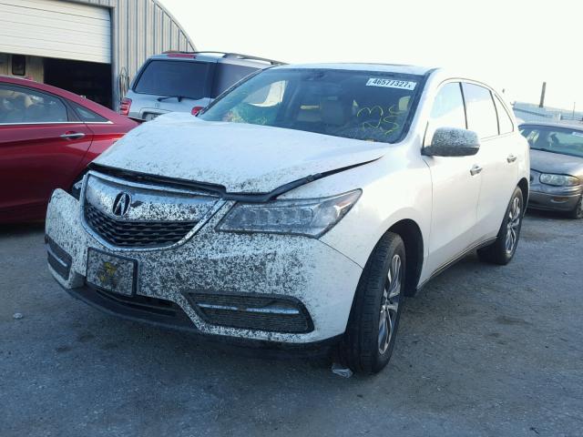 5FRYD3H45EB003922 - 2014 ACURA MDX TECHNO WHITE photo 2