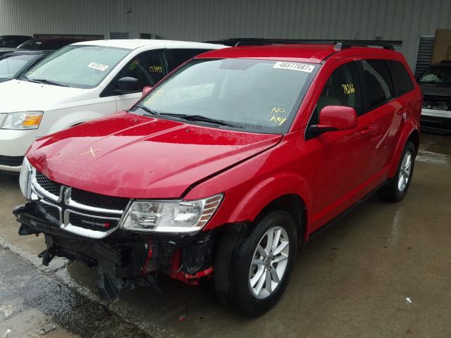 3C4PDCBG1ET270721 - 2014 DODGE JOURNEY SX BURGUNDY photo 2