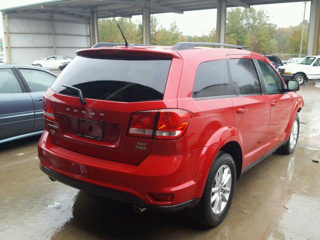 3C4PDCBG1ET270721 - 2014 DODGE JOURNEY SX BURGUNDY photo 4