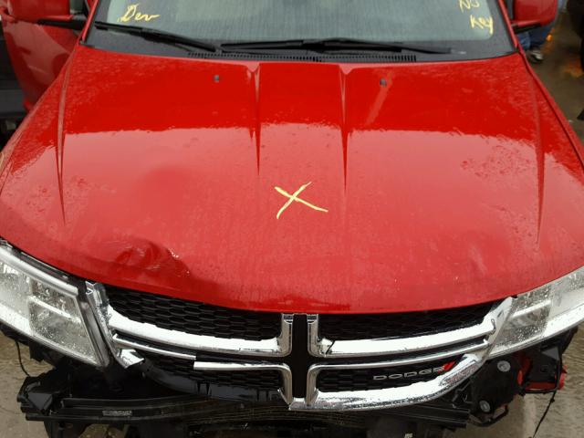 3C4PDCBG1ET270721 - 2014 DODGE JOURNEY SX BURGUNDY photo 7