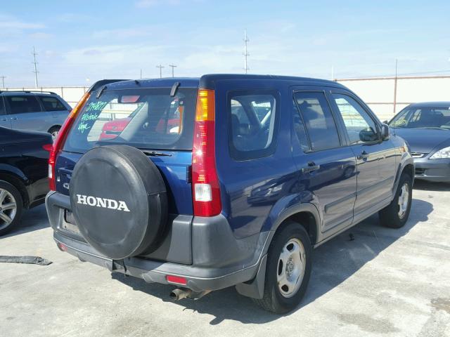 JHLRD68432C025422 - 2002 HONDA CR-V LX BLUE photo 4