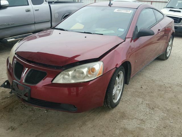 1G2ZH17N094210261 - 2009 PONTIAC G6 GT MAROON photo 2