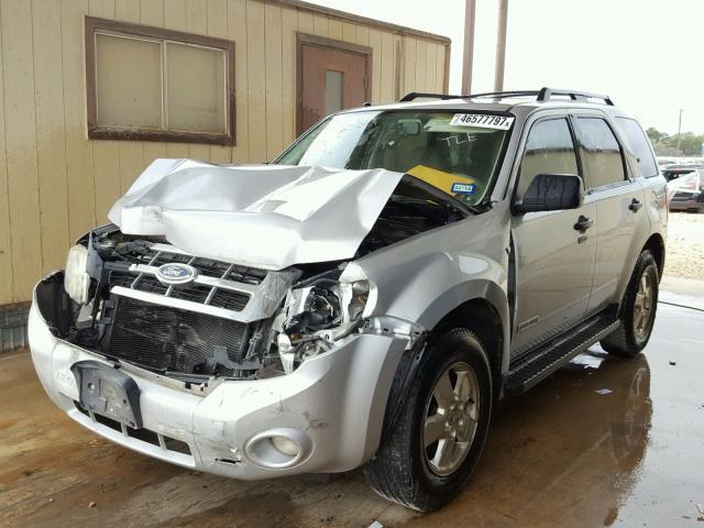 1FMCU03178KB99890 - 2008 FORD ESCAPE XLT SILVER photo 2