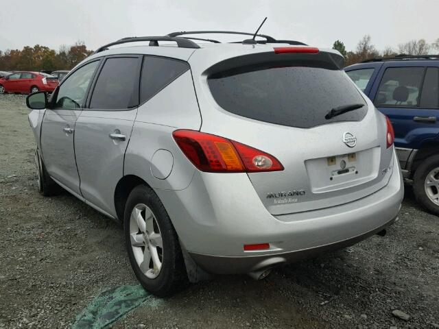 JN8AZ1MW4AW104685 - 2010 NISSAN MURANO S SILVER photo 3