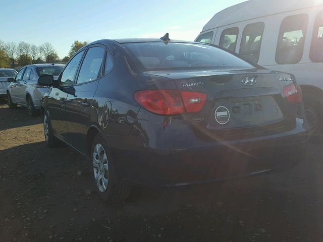 KMHDU46D09U824136 - 2009 HYUNDAI ELANTRA GL BLUE photo 3