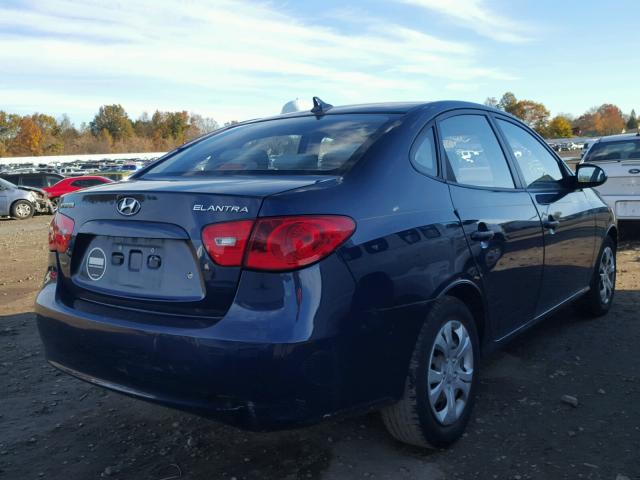 KMHDU46D09U824136 - 2009 HYUNDAI ELANTRA GL BLUE photo 4