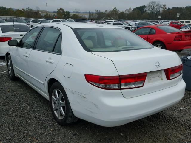 1HGCM66574A091180 - 2004 HONDA ACCORD EX WHITE photo 3