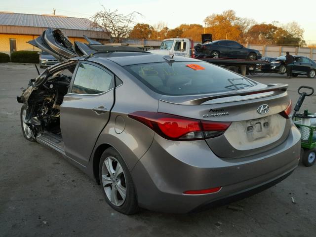 5NPDH4AE8GH675331 - 2016 HYUNDAI ELANTRA SE GRAY photo 3