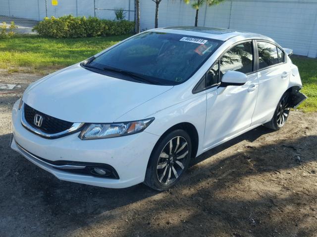 19XFB2F90FE031108 - 2015 HONDA CIVIC EXL WHITE photo 2
