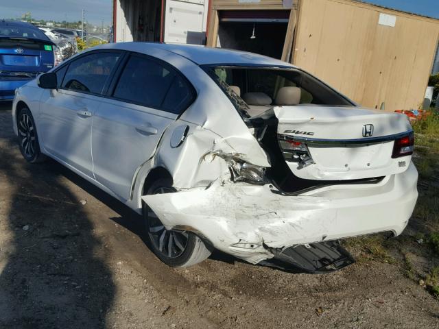 19XFB2F90FE031108 - 2015 HONDA CIVIC EXL WHITE photo 3