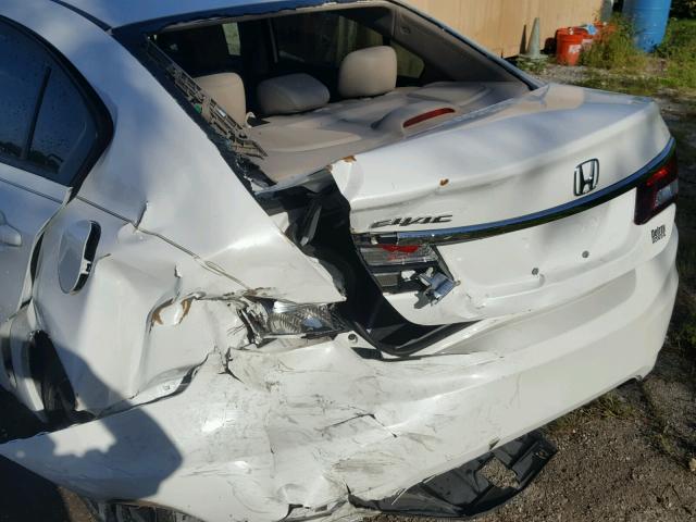 19XFB2F90FE031108 - 2015 HONDA CIVIC EXL WHITE photo 9