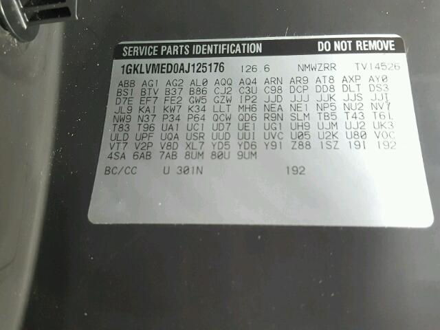 1GKLVMED0AJ125176 - 2010 GMC ACADIA SLT 红色 照片 10