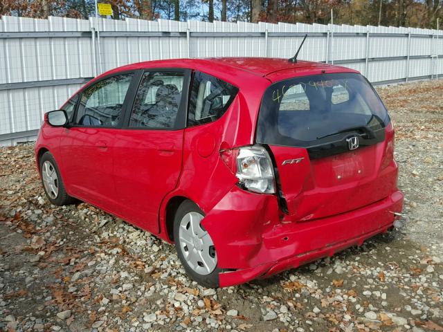 JHMGE8H31DC046078 - 2013 HONDA FIT RED photo 3