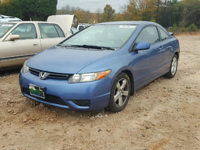 2HGFG12817H557781 - 2007 HONDA CIVIC EX BLUE photo 2