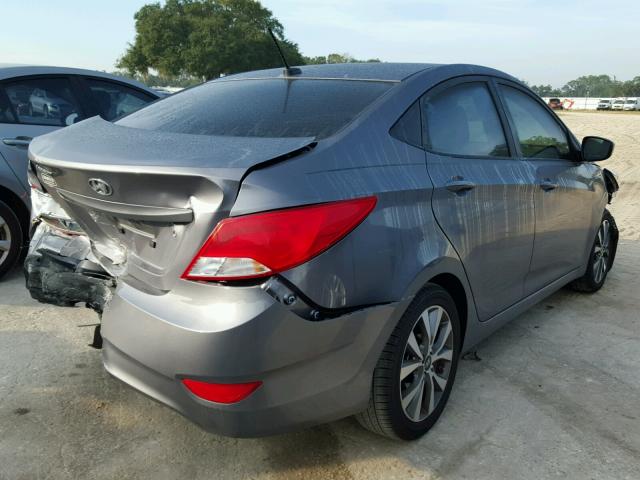 KMHCT4AE7HU284751 - 2017 HYUNDAI ACCENT GRAY photo 4