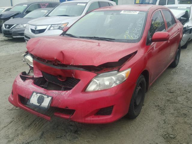 1NXBU4EE4AZ218392 - 2010 TOYOTA COROLLA RED photo 2