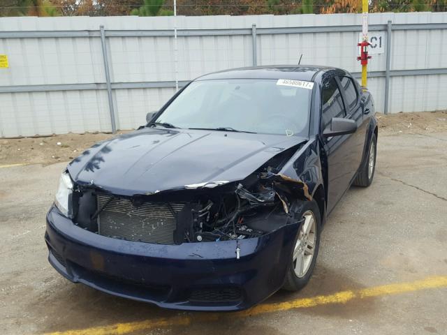 1C3CDZAG1DN613453 - 2013 DODGE AVENGER SE BLUE photo 2