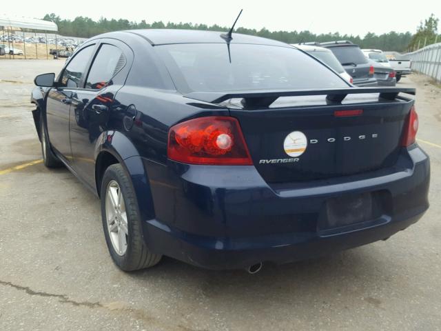 1C3CDZAG1DN613453 - 2013 DODGE AVENGER SE BLUE photo 3