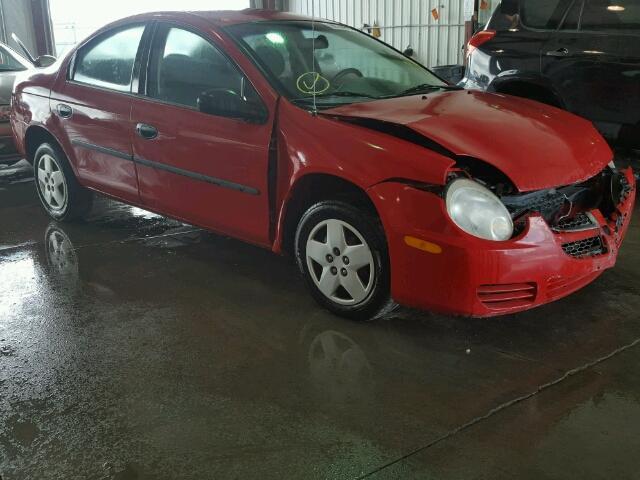 1B3ES26C35D220327 - 2005 DODGE NEON BASE RED photo 1