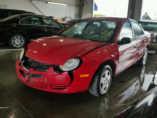 1B3ES26C35D220327 - 2005 DODGE NEON BASE RED photo 2