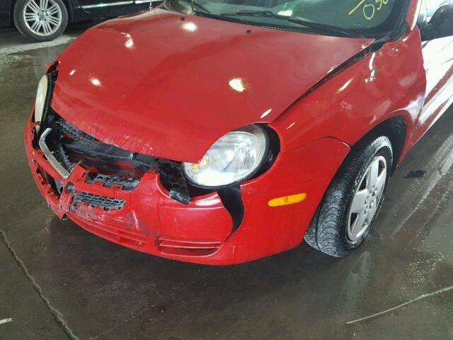 1B3ES26C35D220327 - 2005 DODGE NEON BASE RED photo 9