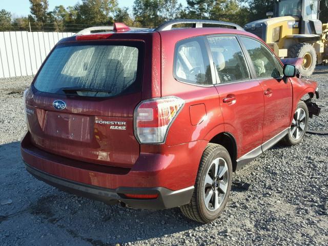 JF2SJABC7HH590814 - 2017 SUBARU FORESTER 2 RED photo 4