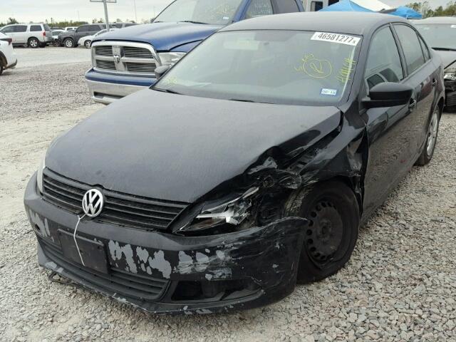 3VW2K7AJ8CM309619 - 2012 VOLKSWAGEN JETTA BASE 黑色 照片 2