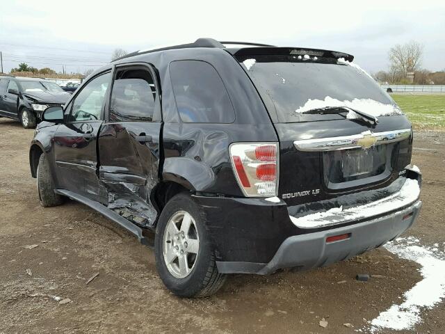 2CNDL23F256026890 - 2005 CHEVROLET EQUINOX LS BLACK photo 3