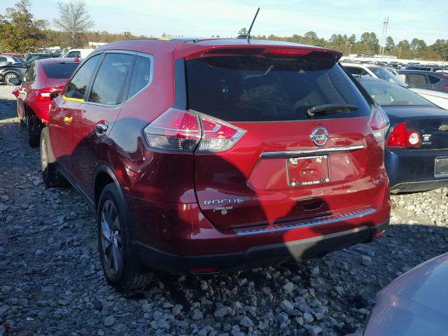 5N1AT2MTXFC855335 - 2015 NISSAN ROGUE S RED photo 3