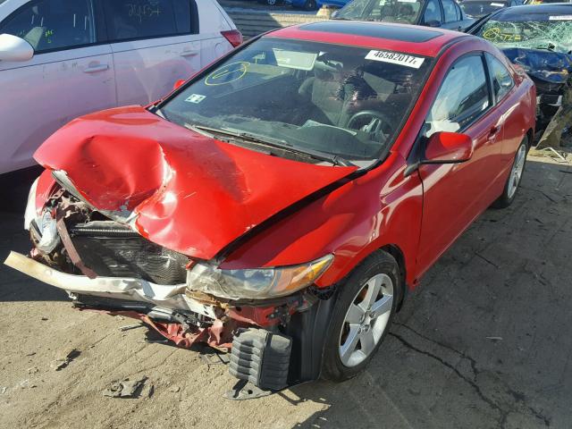 2HGFG12807H570036 - 2007 HONDA CIVIC EX RED photo 2