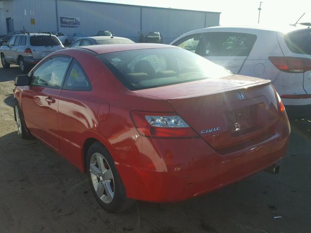 2HGFG12807H570036 - 2007 HONDA CIVIC EX RED photo 3