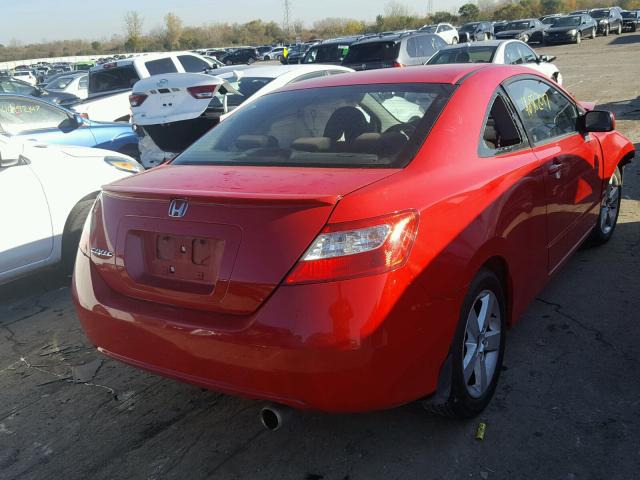 2HGFG12807H570036 - 2007 HONDA CIVIC EX RED photo 4