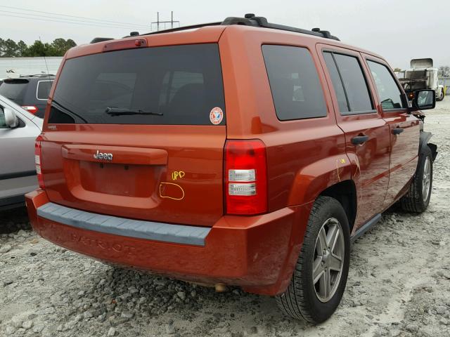 1J8FT28W48D665857 - 2008 JEEP PATRIOT SP ORANGE photo 4