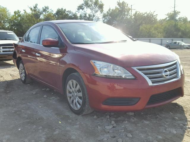 3N1AB7AP6FL663655 - 2015 NISSAN SENTRA S RED photo 1