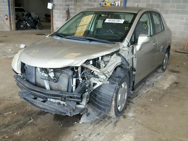 3N1BC11E88L406884 - 2008 NISSAN VERSA S BEIGE photo 2