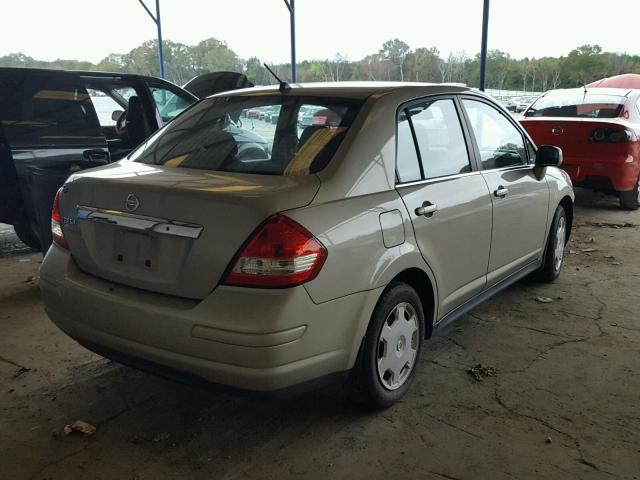 3N1BC11E88L406884 - 2008 NISSAN VERSA S BEIGE photo 4