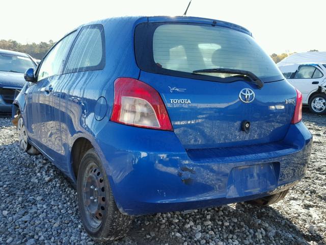 JTDJT923775061821 - 2007 TOYOTA YARIS BLUE photo 3