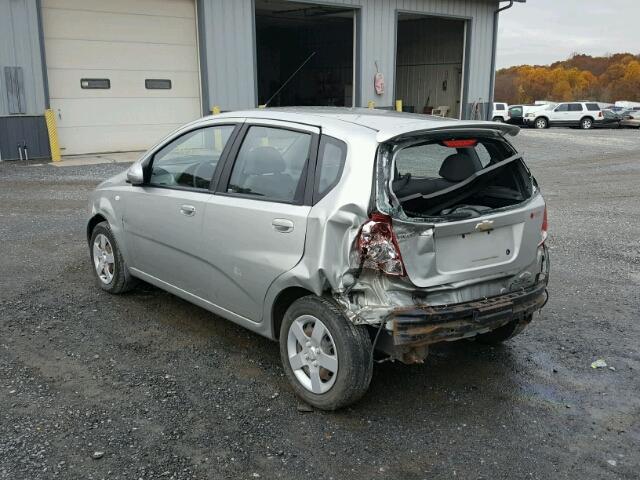 KL1TD62635B416410 - 2005 CHEVROLET AVEO BASE ნაცრისფერი ფოტო 3