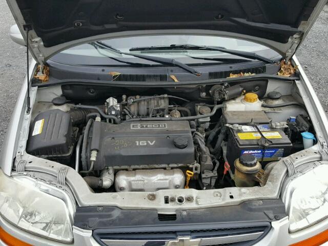 KL1TD62635B416410 - 2005 CHEVROLET AVEO BASE ნაცრისფერი ფოტო 7