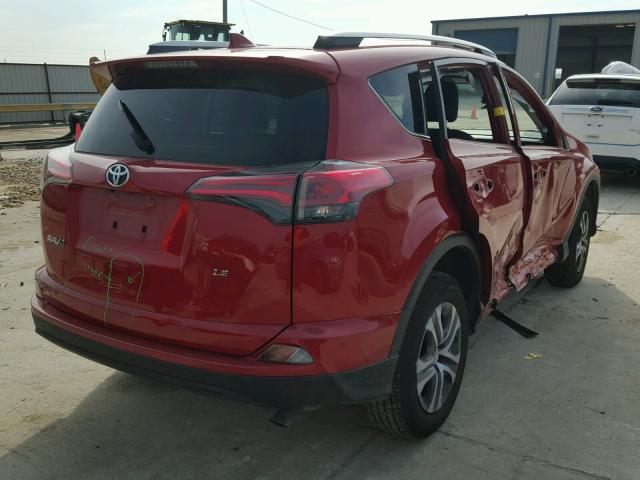 JTMZFREV2GJ095017 - 2016 TOYOTA RAV4 LE RED photo 4