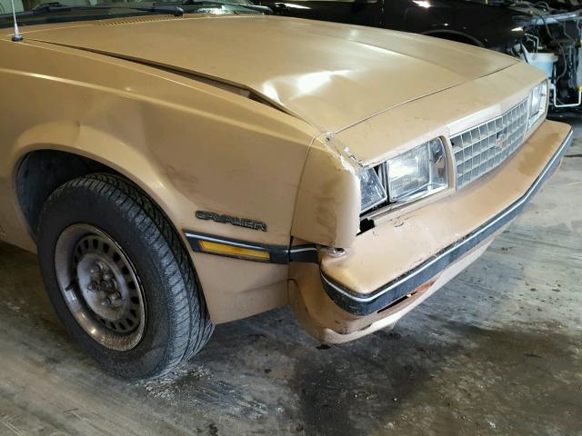 1G1JD35P9F7113602 - 1985 CHEVROLET CAVALIER C GOLD photo 9