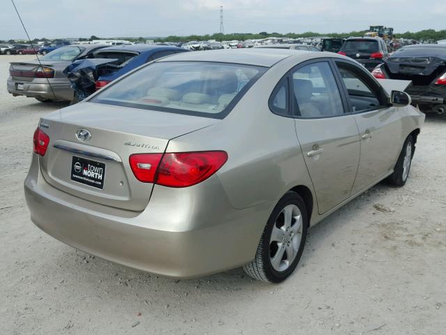 KMHDU46D47U117473 - 2007 HYUNDAI ELANTRA GL BEIGE photo 4