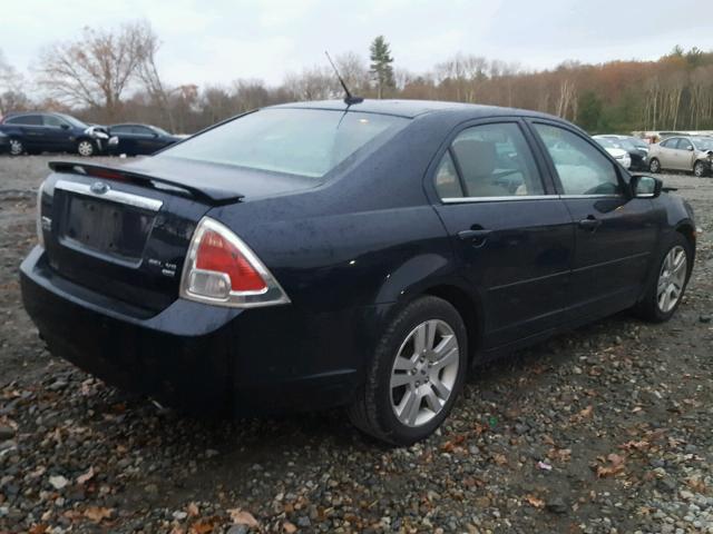 3FAHP02118R101344 - 2008 FORD FUSION SEL BLUE photo 4